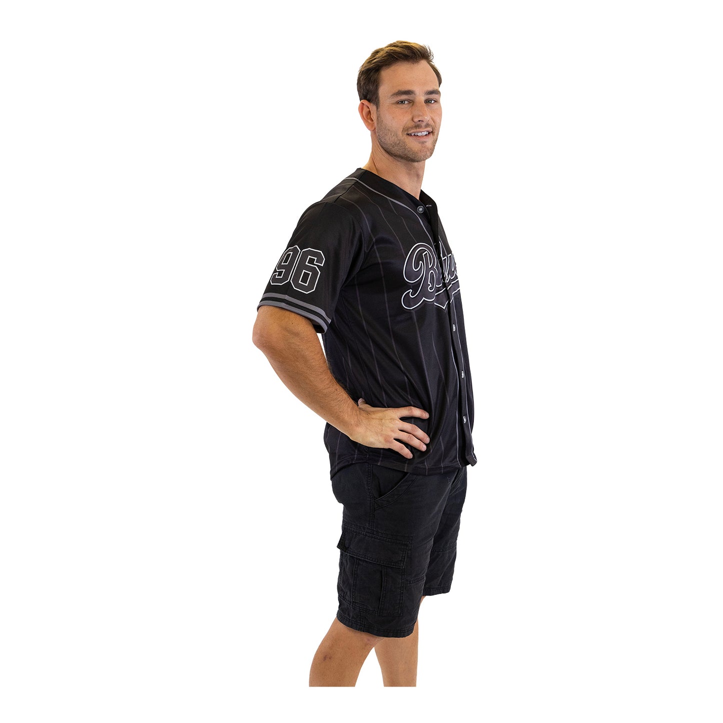 Blues Adult Blackout Baseball Shirt