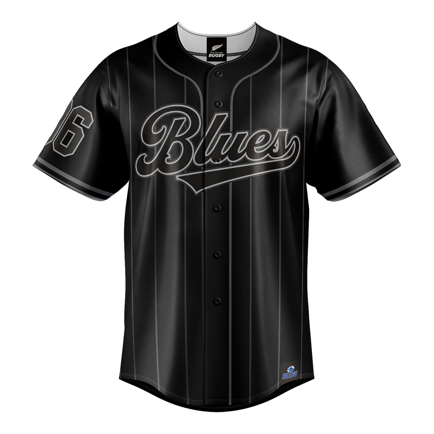 Blues Adult Blackout Baseball Shirt