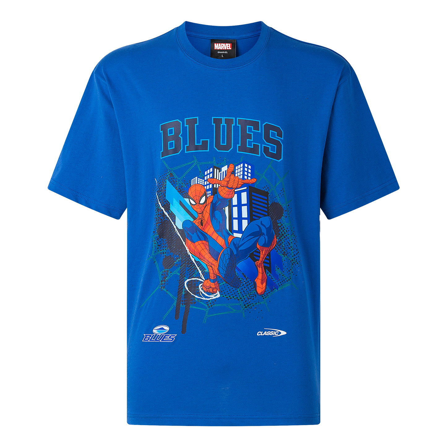 Blues Mens Spider-Man Cotton Tee